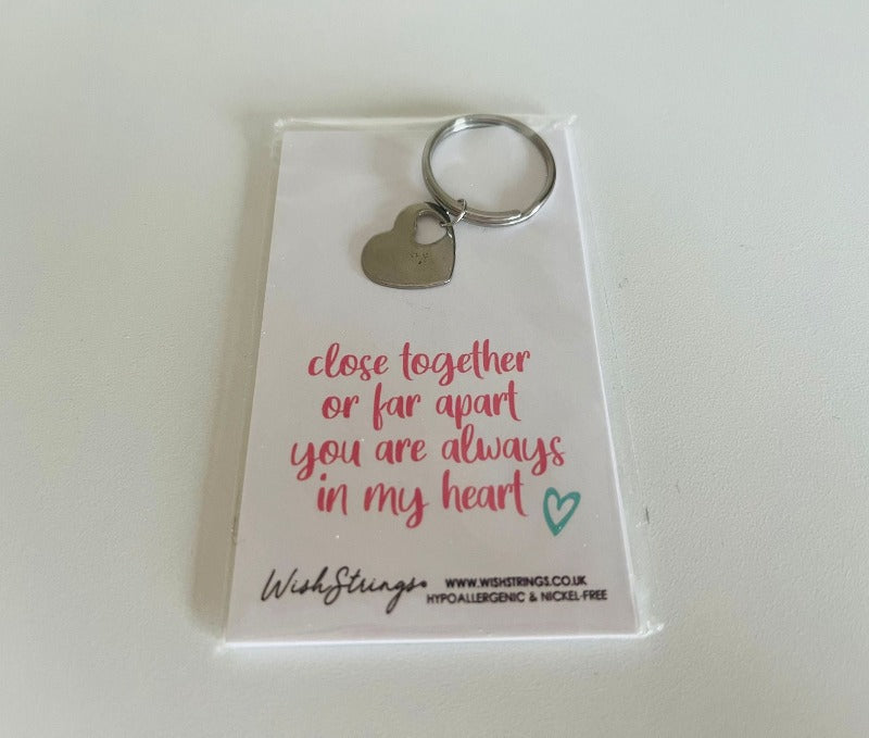 Wishstrings keyring - close together or far apart