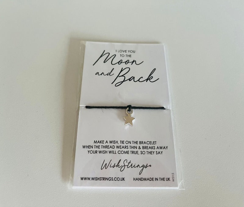 Wishstrings wish bracelet - I love you to the moon and back