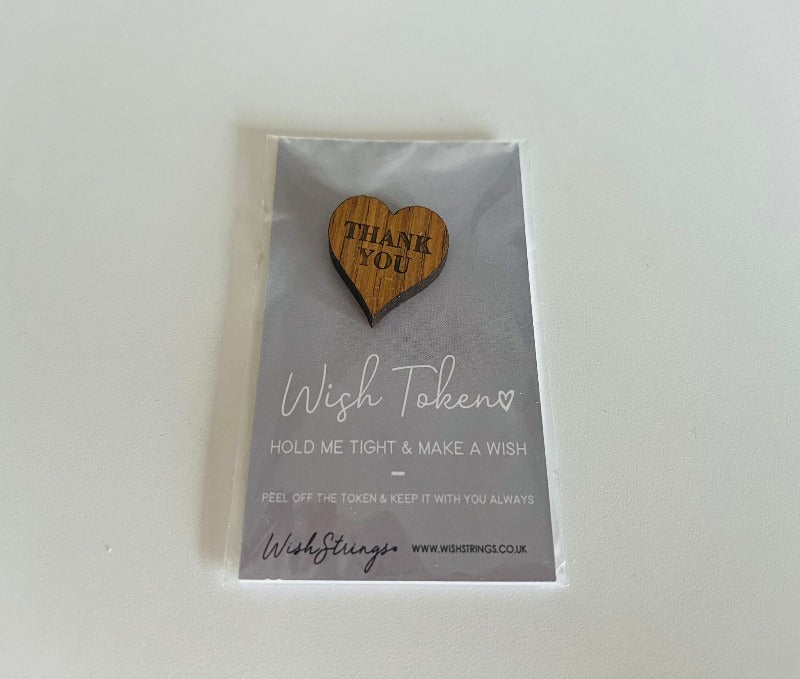 Wishstrings pocket hug token - thank you