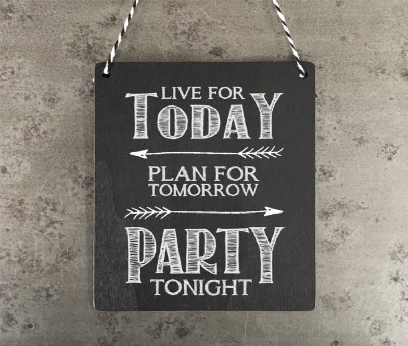 East of India - hanging plaque - live for today