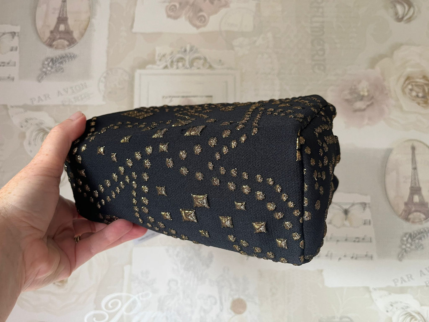 Gisela Graham gold star theme make up bag