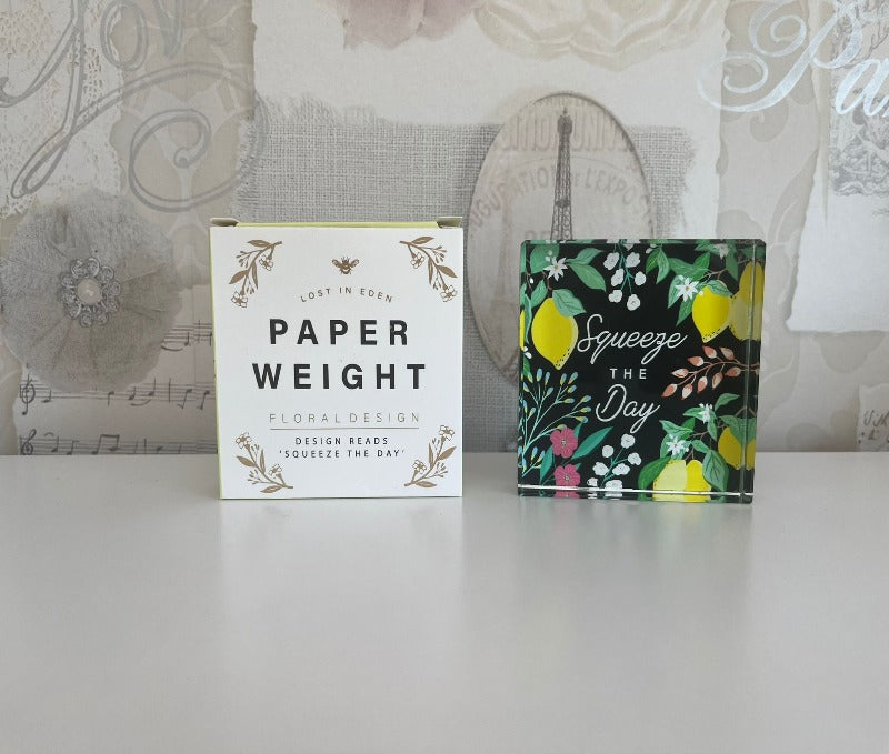 Lost in Eden paperweight - squeeze the day