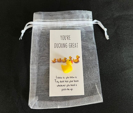 You're ducking great - motivational animal charm