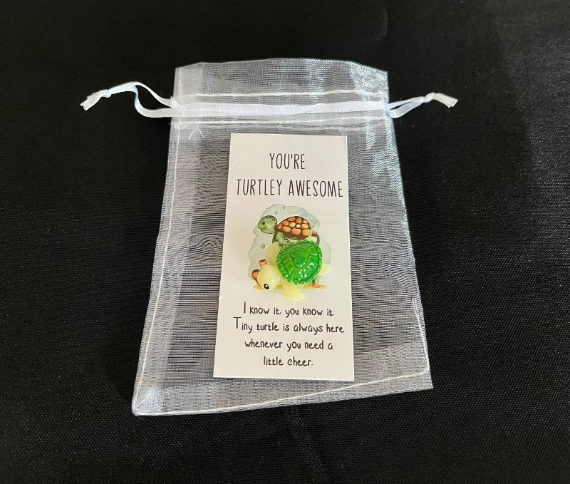 You're turtley awesome - motivational animal charm