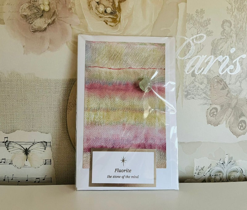 Crystal card - flourite - the stone of the mind