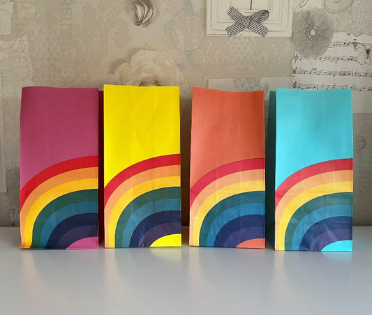 Paper bags - rainbows (pack of 20)