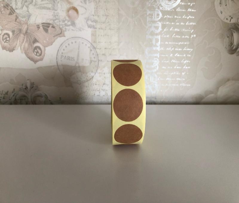 Stickers - brown dots blank