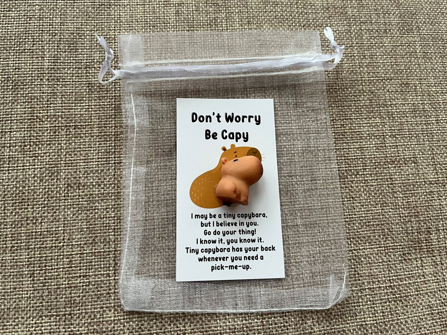 Don't worry be capy - motivational animal token