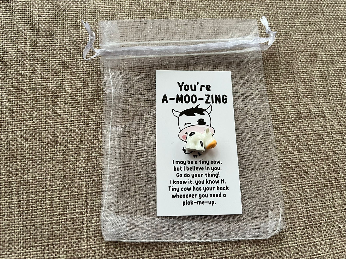 You're a-moo-zing - motivational animal token
