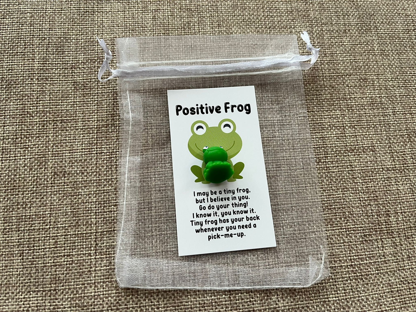 Positive frog - motivational animal token