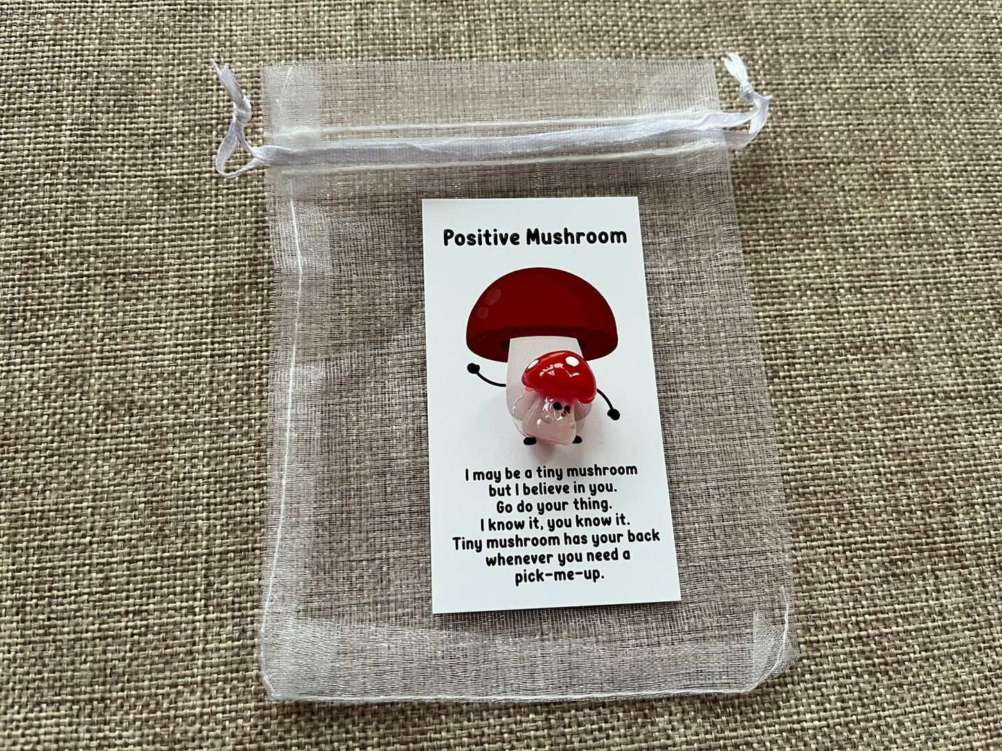 Positive mushroom - motivational animal token
