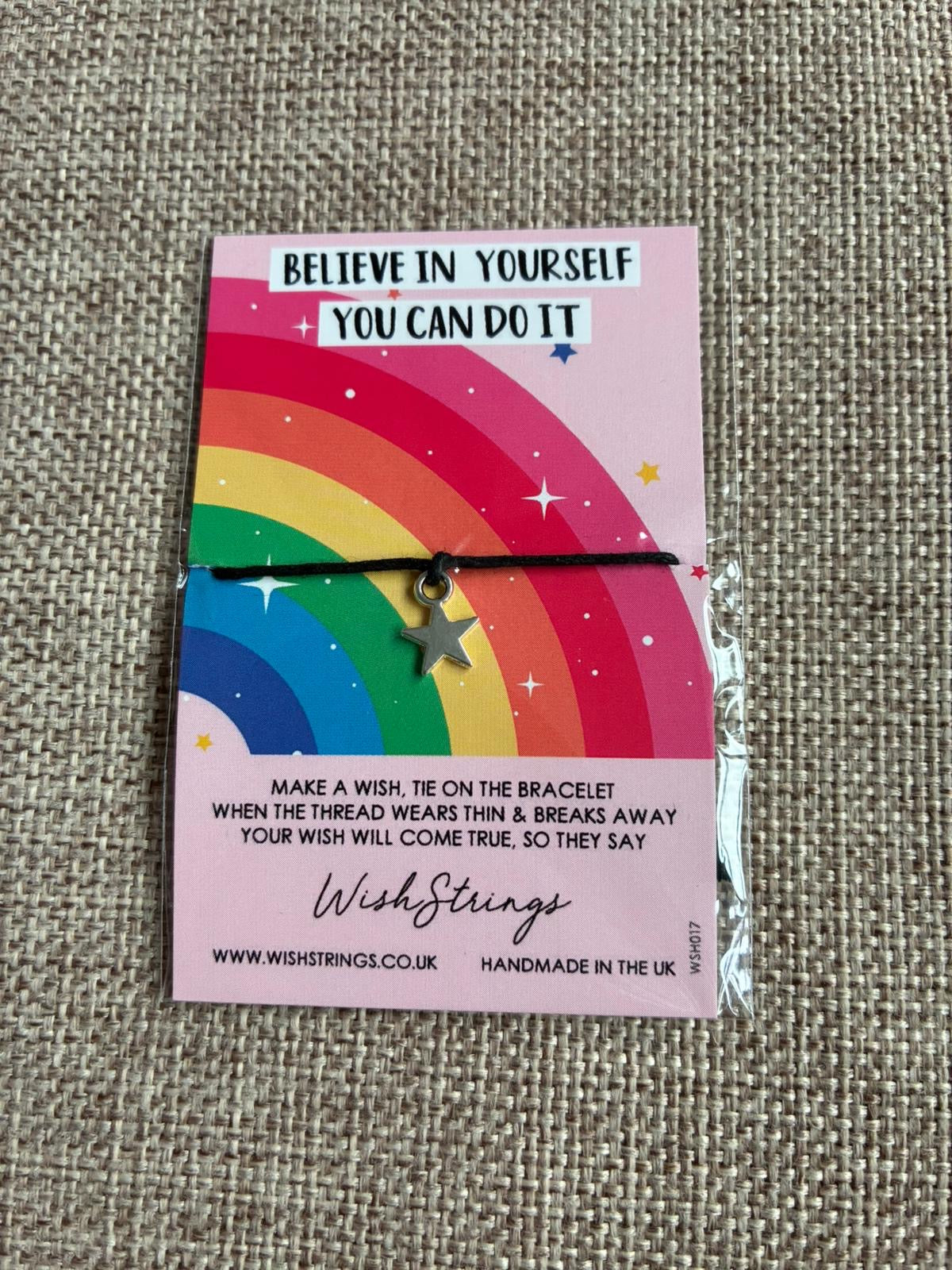 Wishstrings wish bracelet - believe in yourself