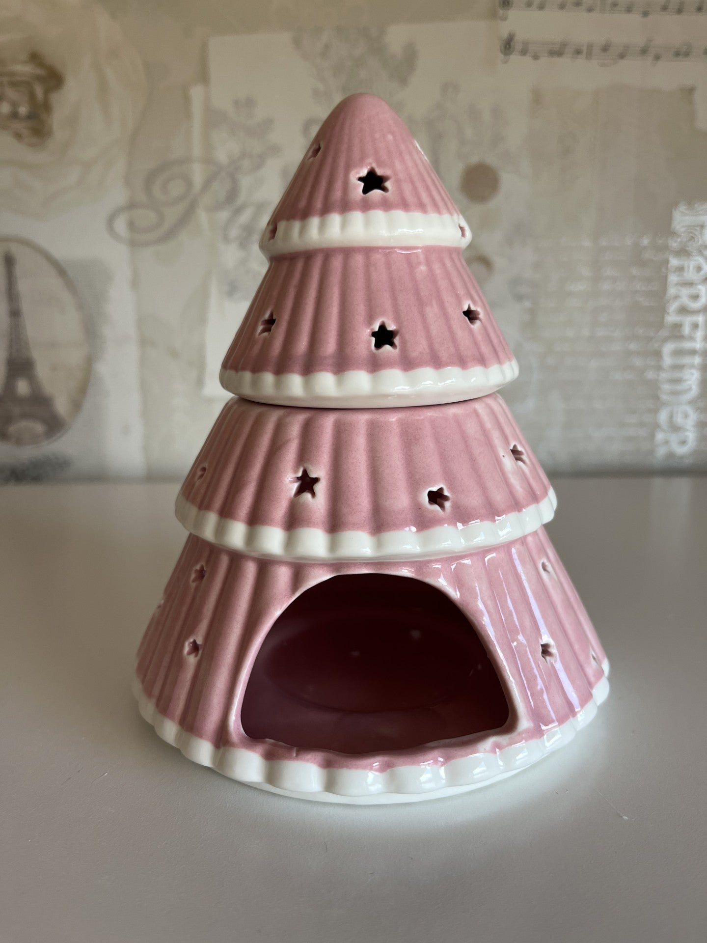 Pink Christmas Tree Oil Burner