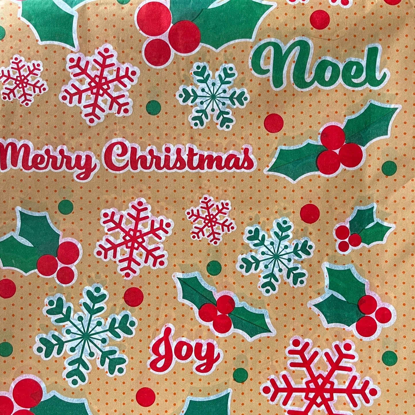 Tissue paper - Christmas holly 50 x 50 cm - 25 sheets