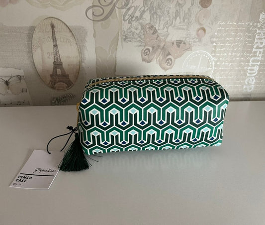 Paperchase green geometric print pencil case - 33% off