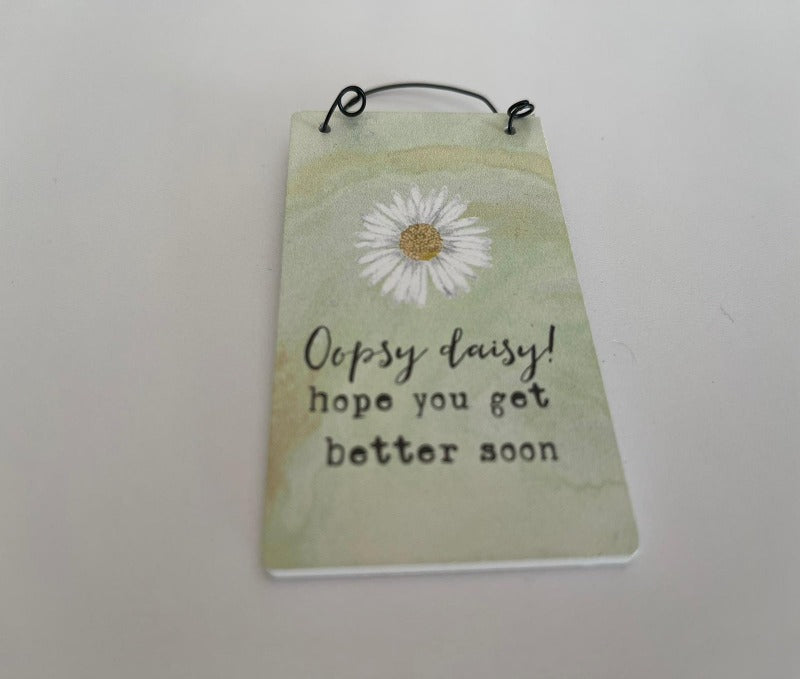 Mini wooden sign - get better soon