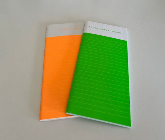 Paperchase pair of slim notebooks - focus & actually I can - 40% off