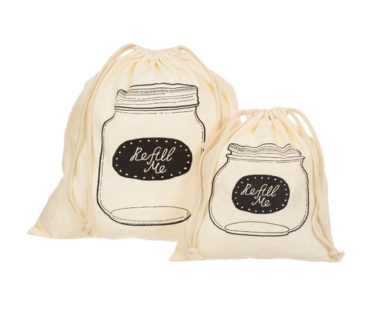 Sass & Belle pair of cotton drawstring bags - 40% off