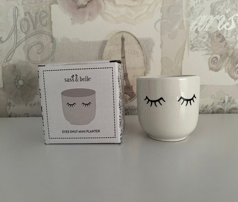 Sass & Belle mini planter/ pen pot/ make up brush pot