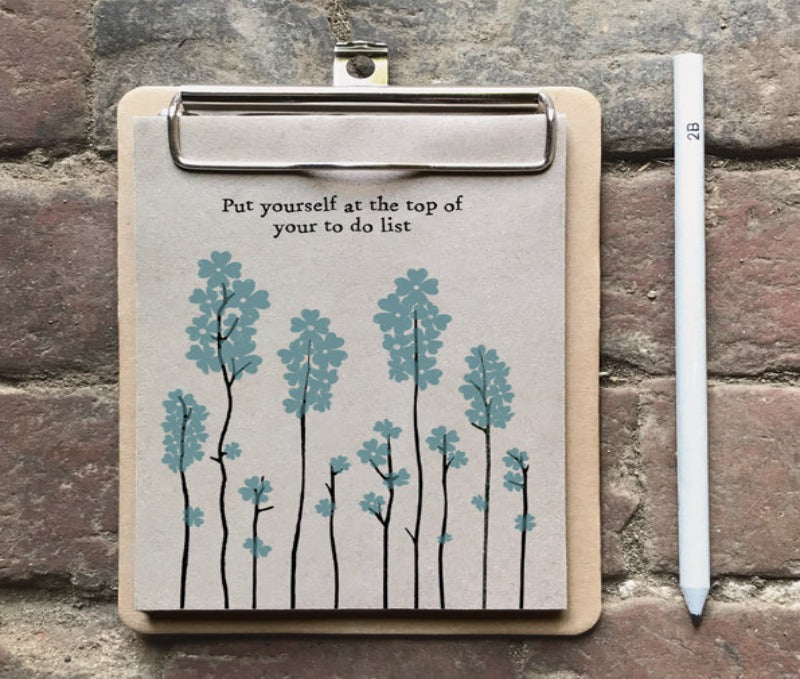 East of India - hanging clipboard pad - put yourself at the top of your to do list