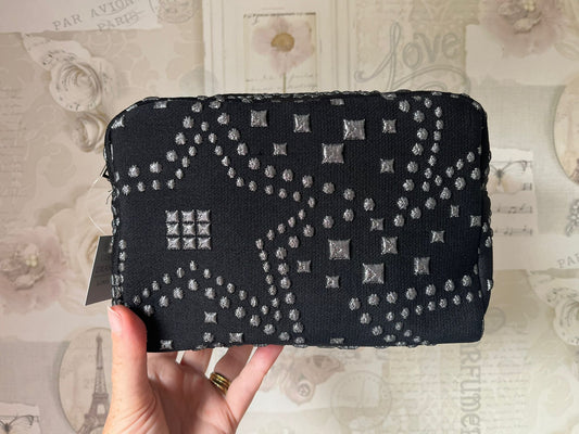 Gisela Graham silver star theme make up bag