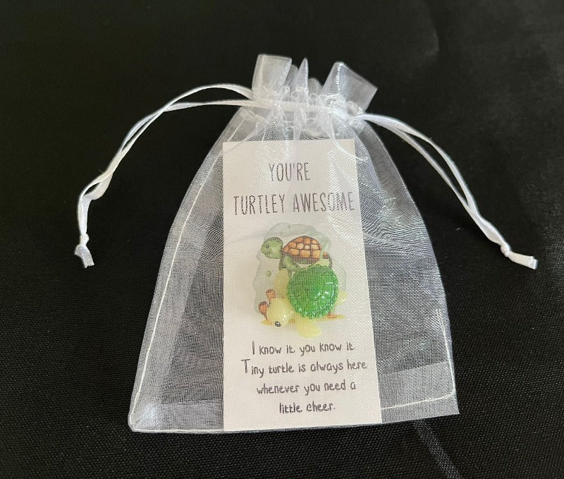 You're turtley awesome - motivational animal charm