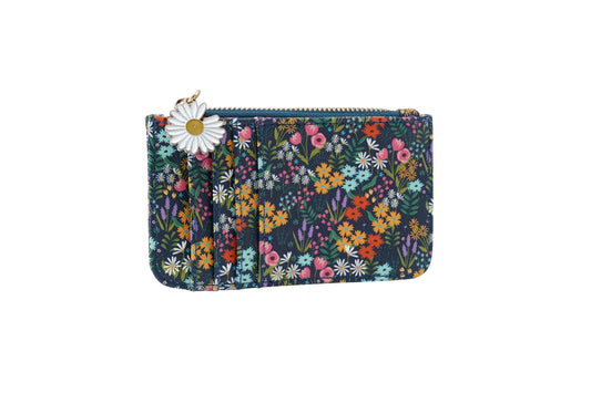 Floral coin purse and card holder.