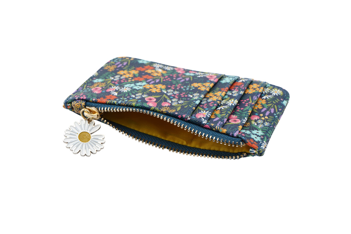 Floral coin purse and card holder.