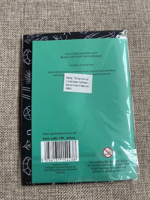 Green aventurine moon necklace