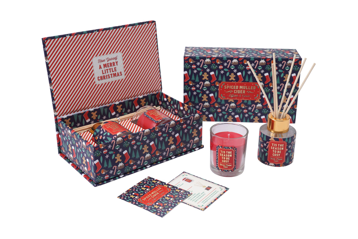 Christmas Candle and Diffuser Set - Spiced Mulled Cider