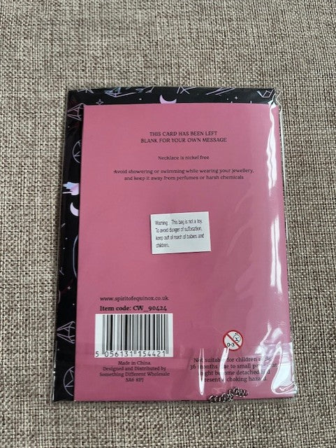 Rose quartz moon necklace