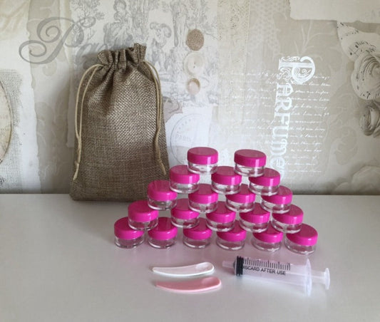 5ml sample pots - hot pink (pack of 20)