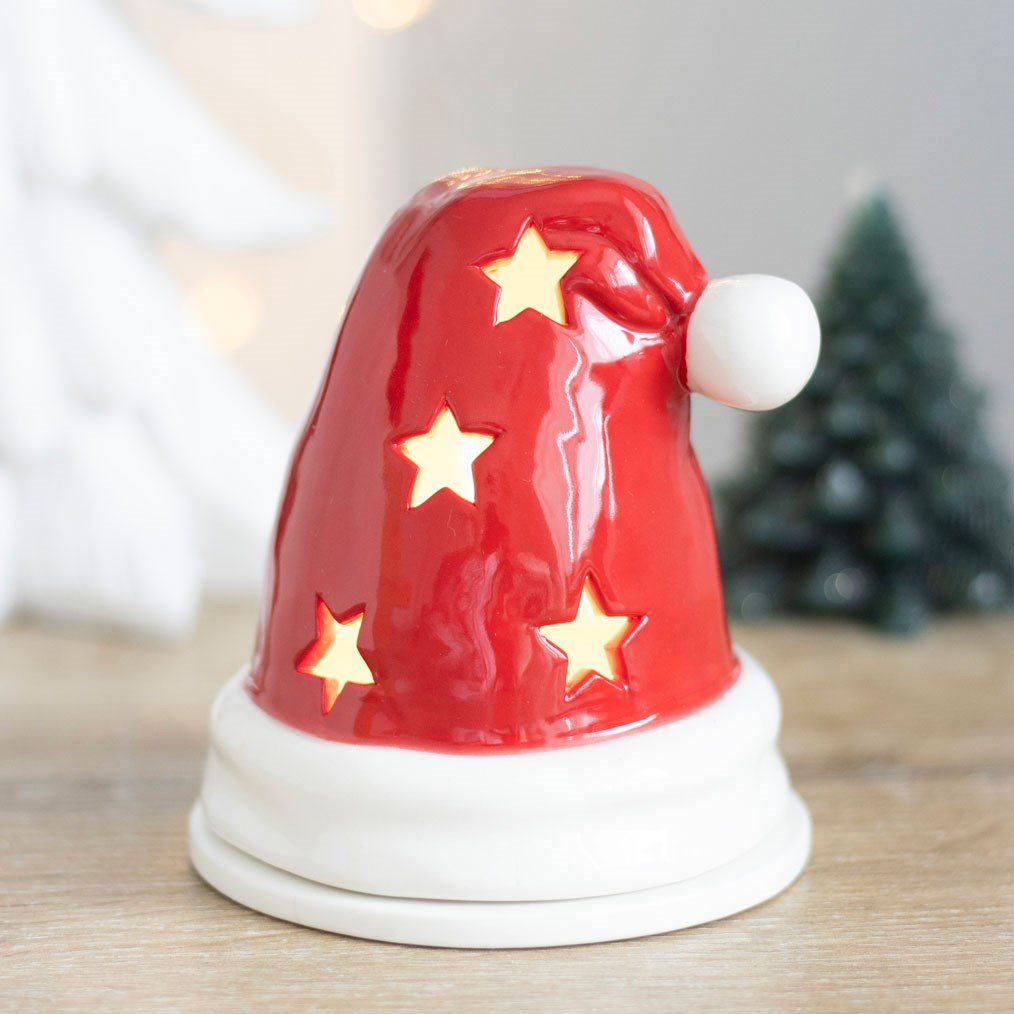 Santa hat tealight holder