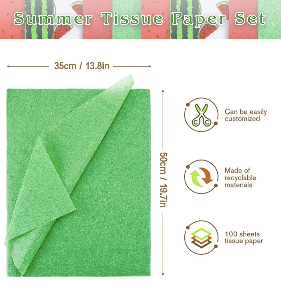 Watermelon theme tissue paper