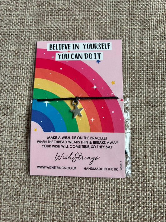 Wishstrings wish bracelet - believe in yourself