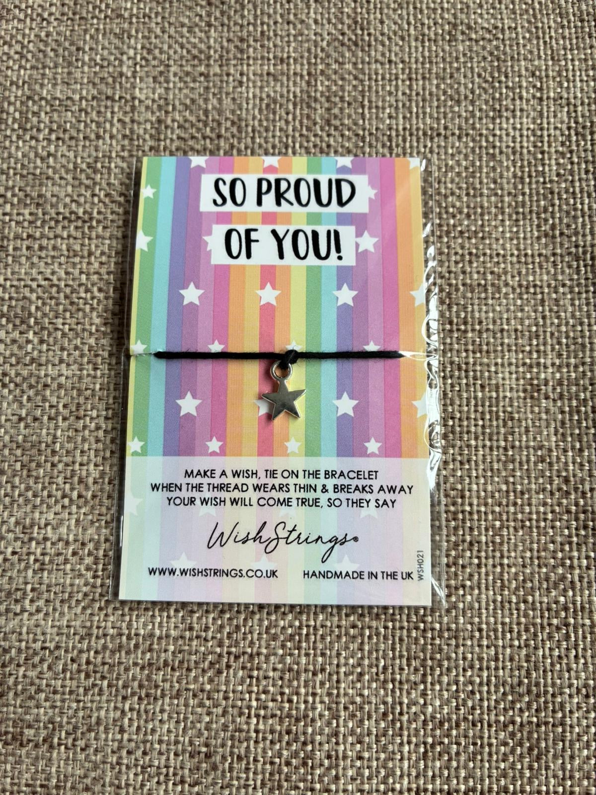 Wishstrings wish bracelet - so proud of you