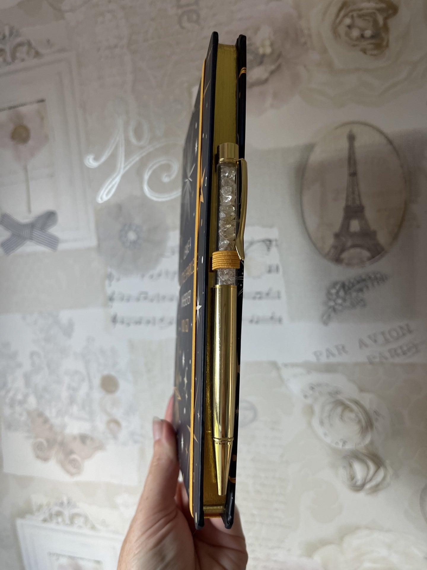 Leave a little sparkle wherever you go notebook with crystal pen