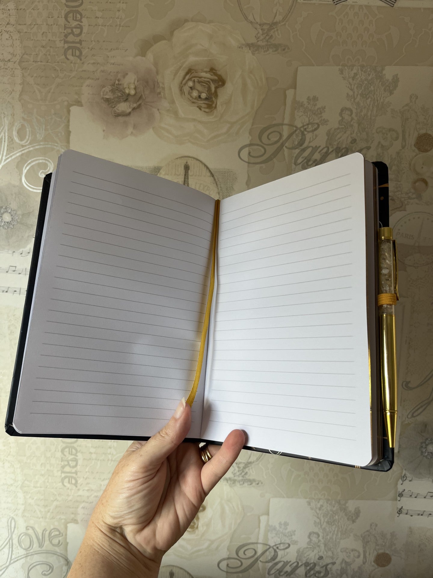 Leave a little sparkle wherever you go notebook with crystal pen