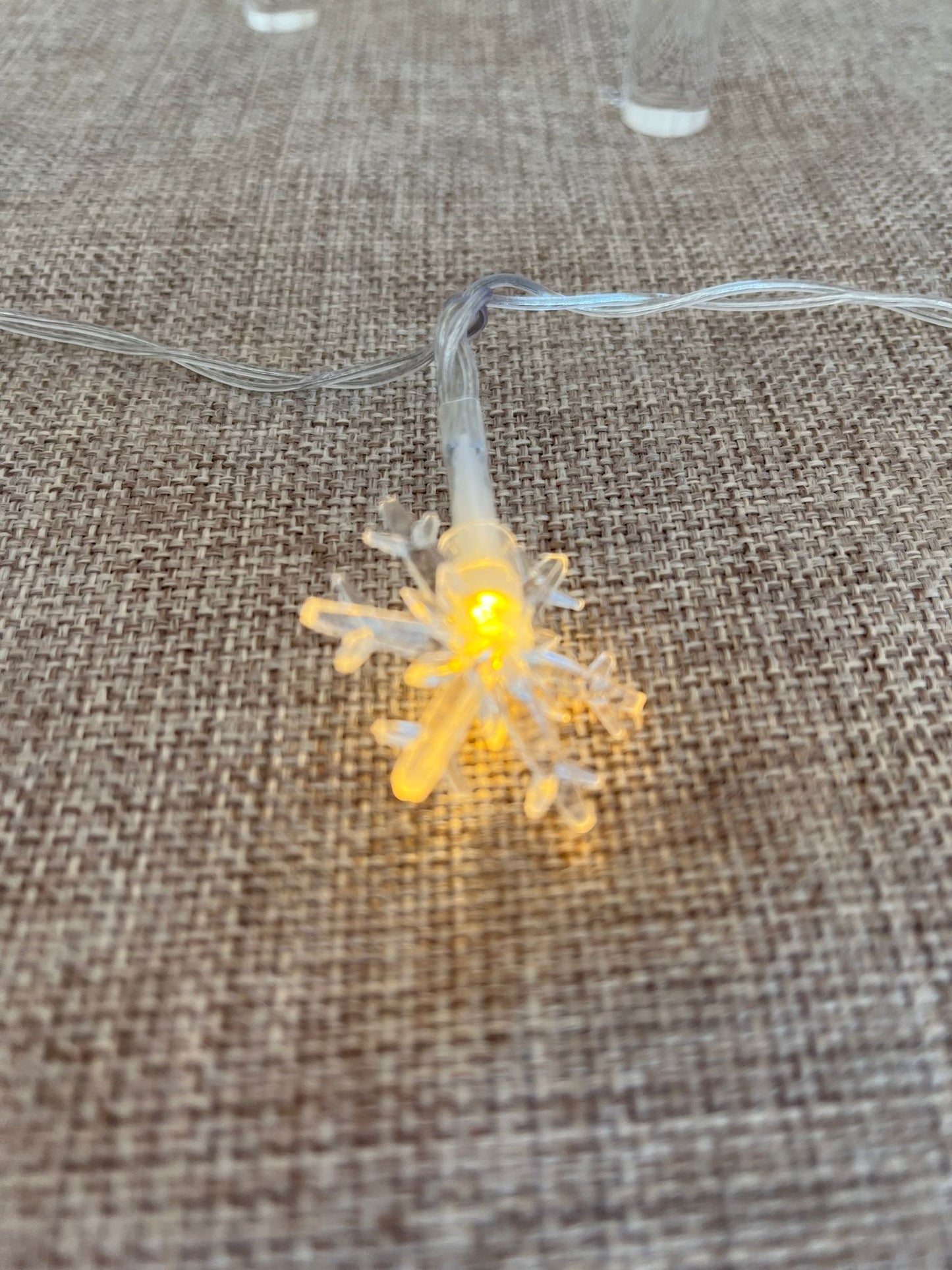 Christmas snowflake string lights (battery powered)