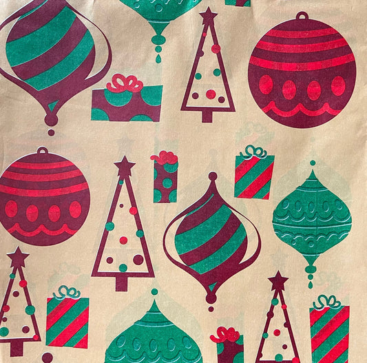 Tissue paper - Christmas baubles 50 x 50 cm - 25 sheets