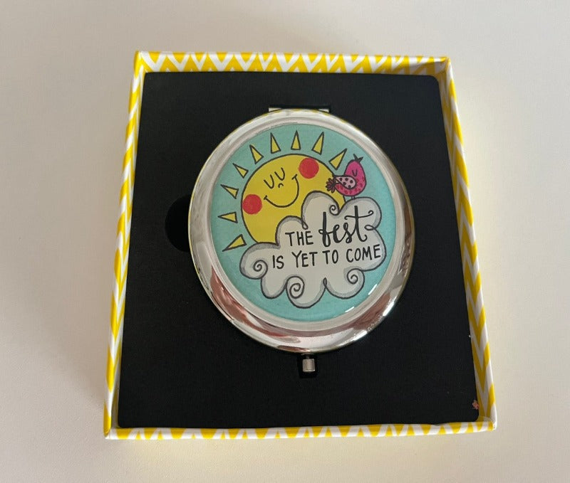 Compact mirror by Rachel Ellen Designs - the best is yet to come